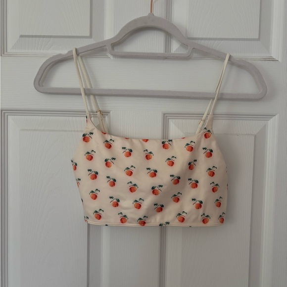 Anthropologie The Renna Seamless Square-Neck Bra, Peach, L/XL New With Tags - Picture 2 of 6